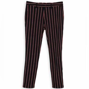 Tommy Hilfiger Striped Pants Women’s Sz10 Navy Red Cotton Stretch Preppy Trouser